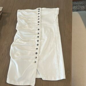 Strapless button dress